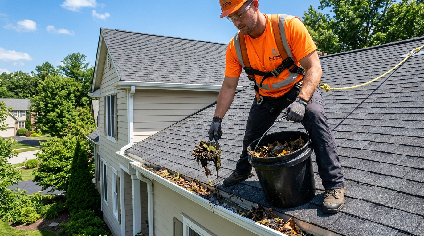 Professional Gutter and Downspout Cleaning in Houston