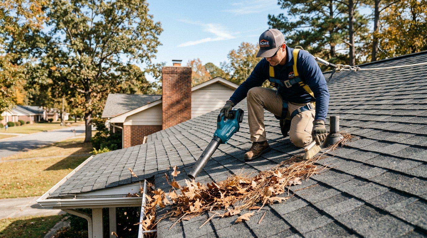 Professional Roof Debris Removal without Power Washing
